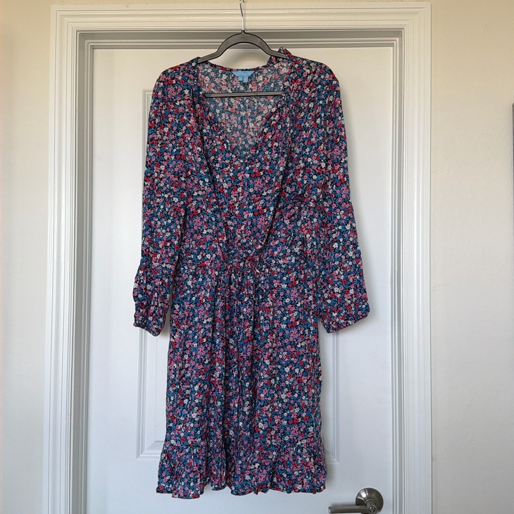 Draper James Blue and Pink Micro Floral Mini Dress XXL